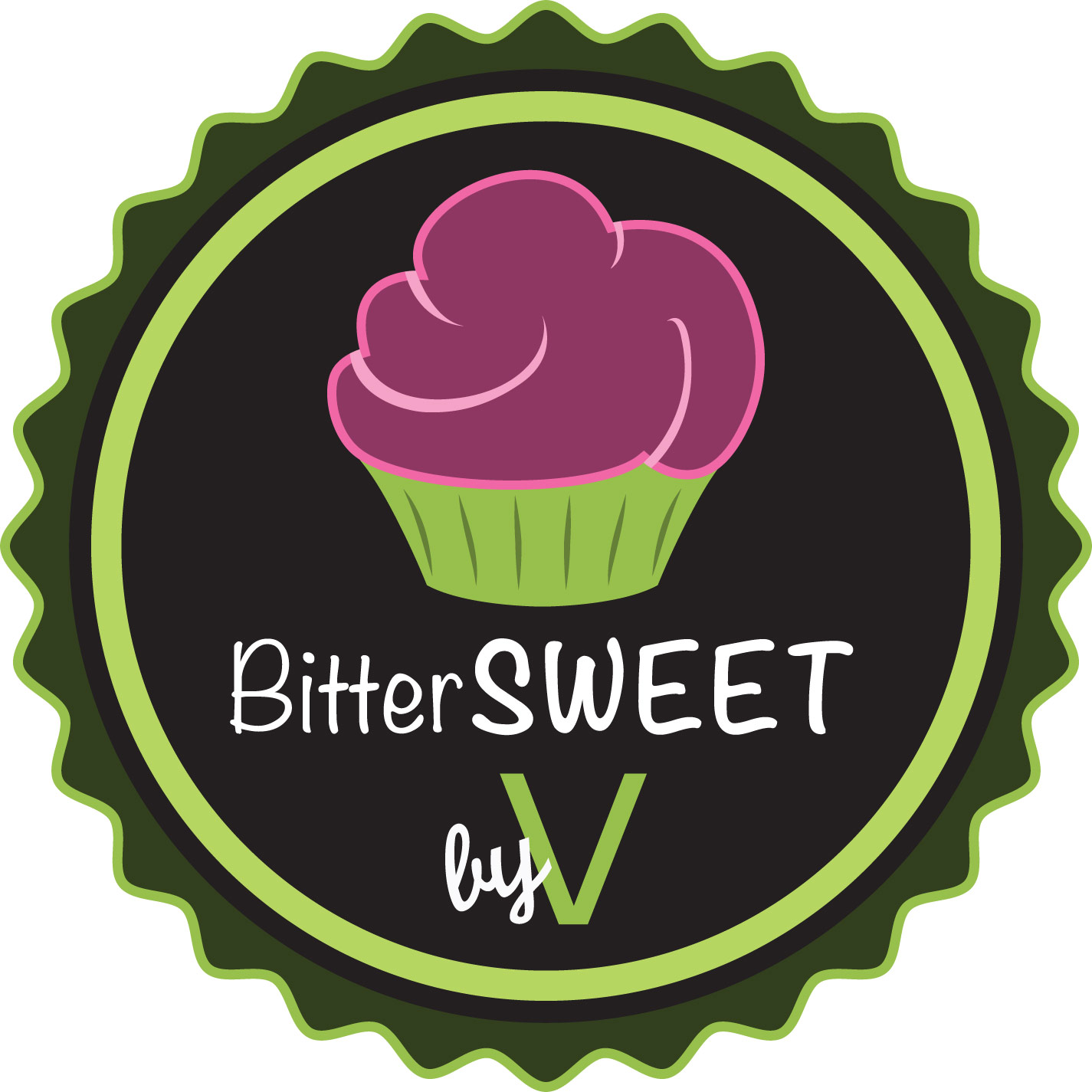 Cupcake Seel Stamp Logo